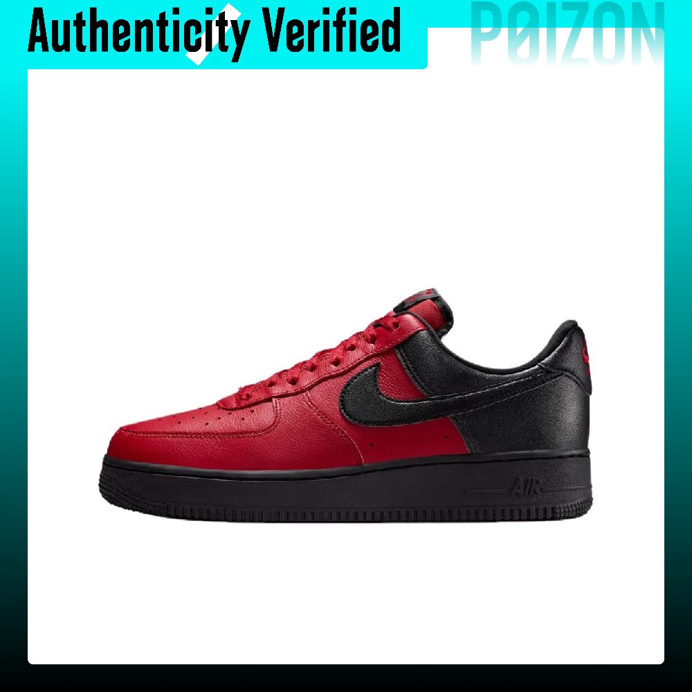 Nike Shoes Air Force 1 - ไนกี้ แอร์ ฟอร์ซ 1 รองเท้าสเก็ตบอร์ดระบายอากาศสำหรับผู้ชาย สีแดงดำ
