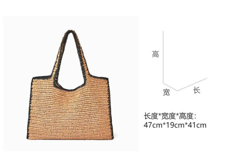 ฟางทอ Tote กระเป๋าผู้หญิง Raff - Crochet Bag Raffia บทวิจารณ์และราคา