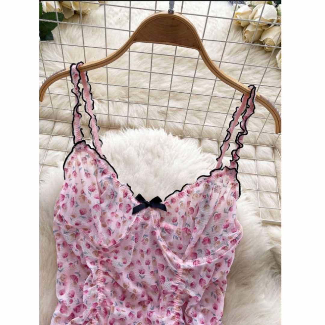 ชุดอยู่บ้านผู้หญิงลายดอกไม้ สา - Romper Floral Print บทวิจารณ์และราคา