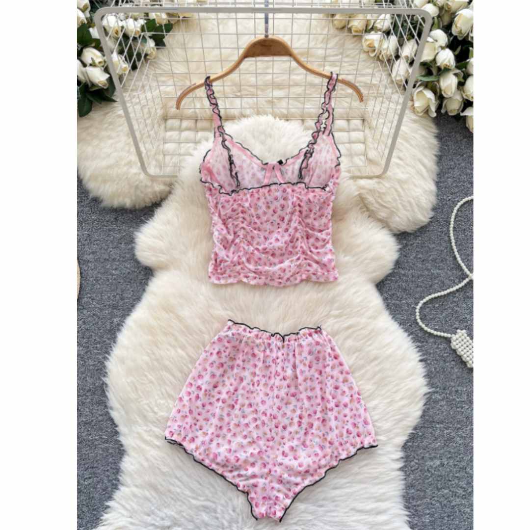 ชุดอยู่บ้านผู้หญิงลายดอกไม้ สา - Romper Floral Print บทวิจารณ์และราคา