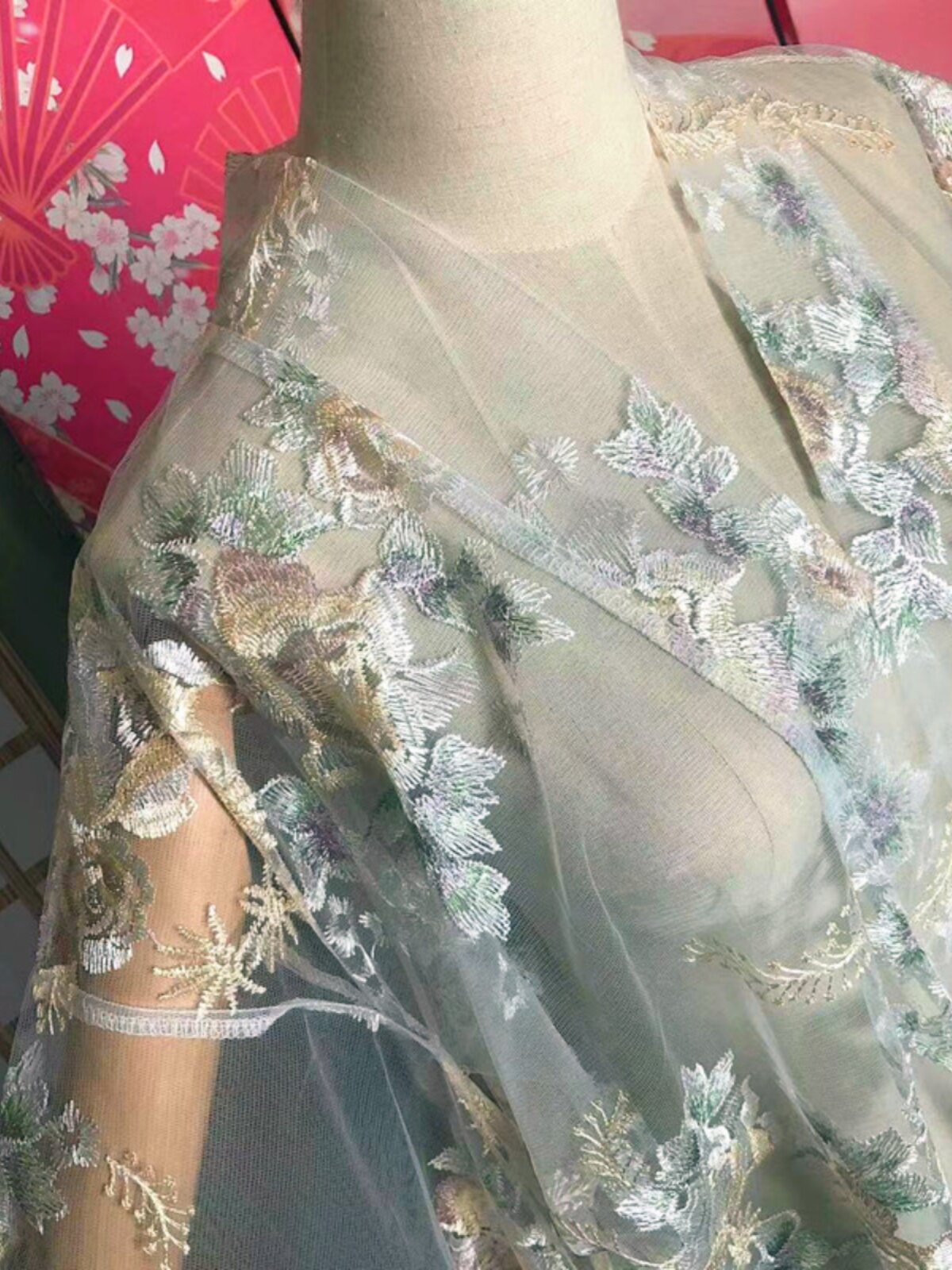 ชุดกิโมโนสไตล์ญี่ปุ่น ปักลายดอ - Kimono Sheer Floral บทวิจารณ์และราคา
