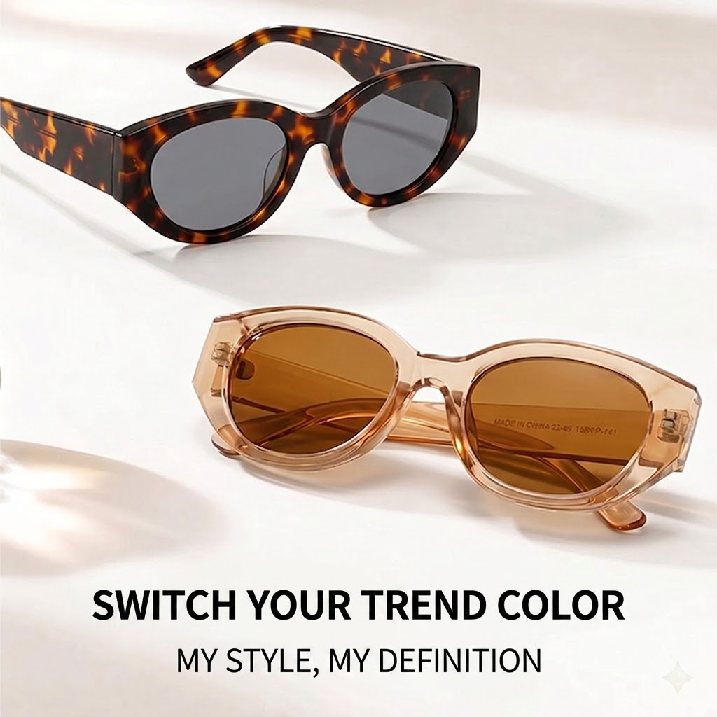 แว่นกันแดดโพลาไรซ์ทรงแคทอายสำห - Sunglasses Cat Eye บทวิจารณ์และราคา