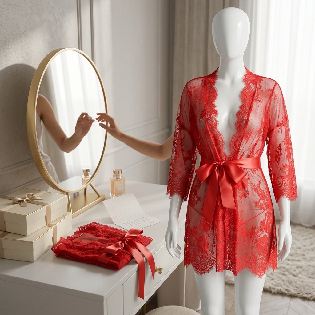ชุดคลุมนอนผ้าลูกไม้โปร่งลายดอก - Kimono Sheer Floral บทวิจารณ์และราคา